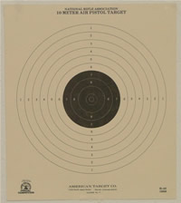 NRA Single Bullseye PAPER TARGETS NATIONAL TGT 10 Meter Air Pistol Reg 100 ct 