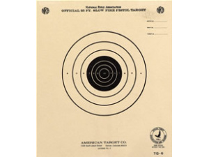 Target TQ 6 25 Foot Slow Fire Official NRA Single Bullseye