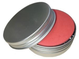 Screw-On-Lid Tin Pellet Protector with Dense Foam Inserts