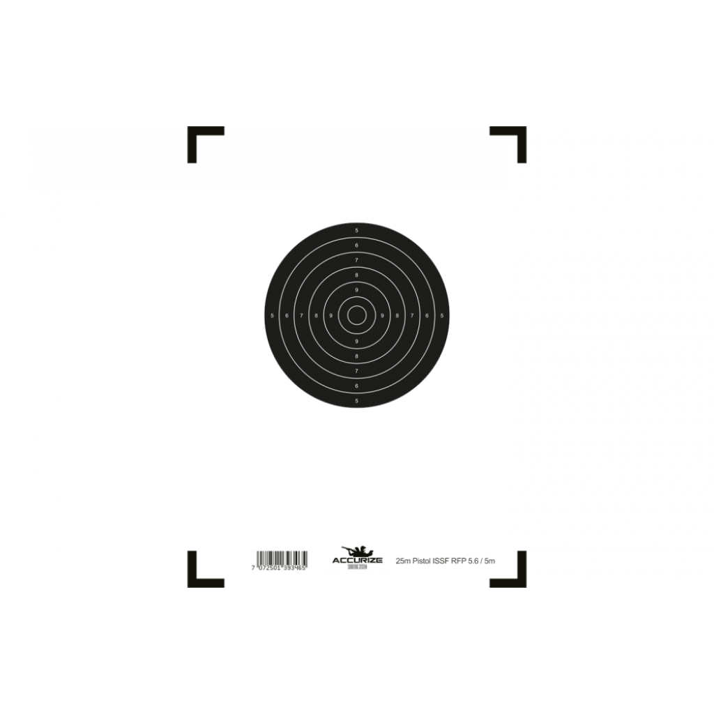 Accurize Target 25m Pistol ISSF RFP 5.6 / 5m - Freeland's Sports LLC