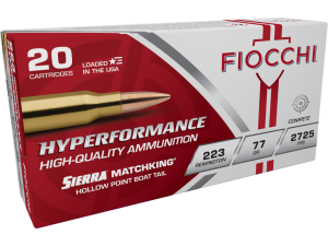 Fiocchi 223 77gr Sierra Match BTHP Hyperformance Rifle Match Box 20