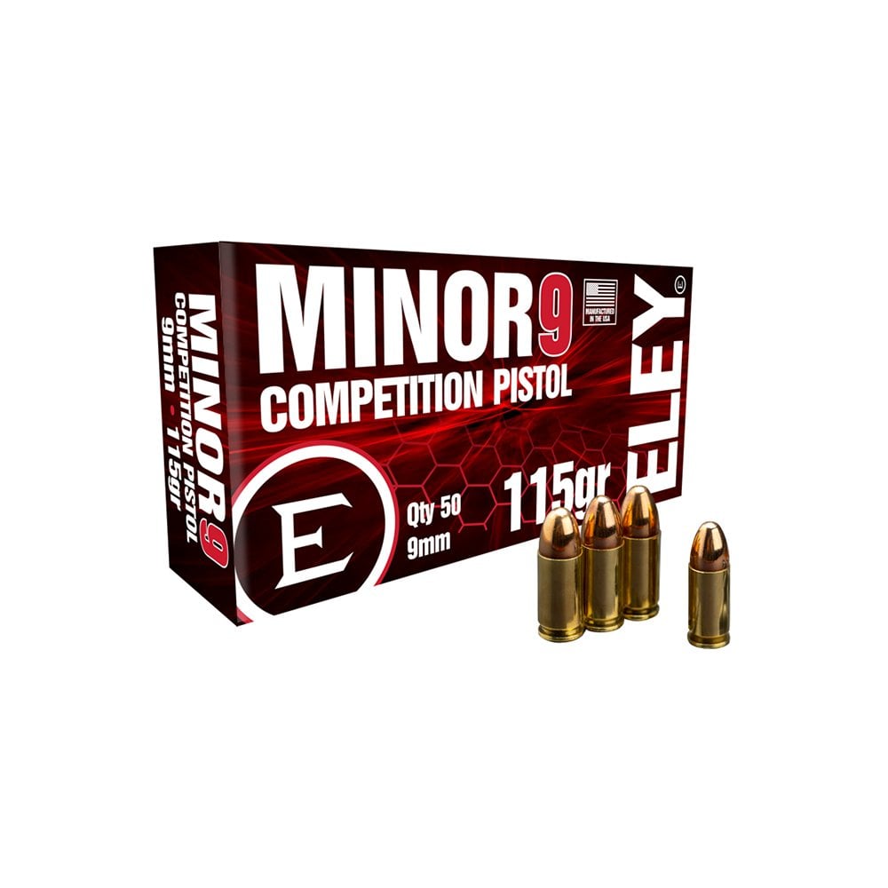 Eley Minor 9mm 115 Grain Competition Ammunition Box of 50