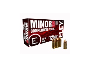 Eley Minor 9mm 124 Grain FMJ Competition Ammunition Box of 50