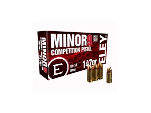 Eley Minor 9mm 147 Grain FMJ Competition Ammunition Box of 50