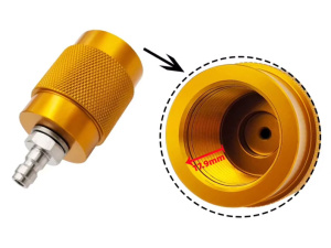 8mm Male Quick Connect to Female DIN Adapter Knurled