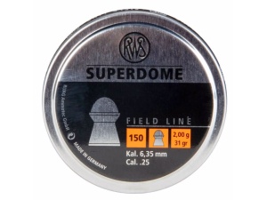 RWS 25 Cal Pellets Superdome 31 Gr Field Tin 150