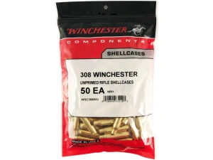 Winchester 308 Unprimed Rifle Brass 50 Count